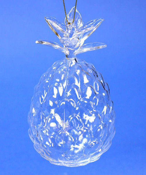 Item 351026 Clear Welcome Pineapple Ornament