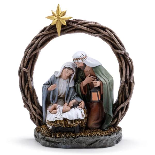 Item 353027 Gold Star Twig Nativity