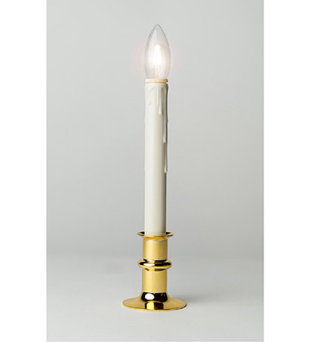 Item 358006 Battery Operated LED Brass Hugger Window Candle