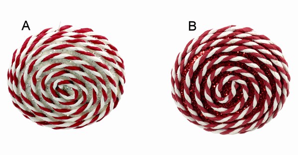 Item 360118 Red/White Peppermint Disc Ornament