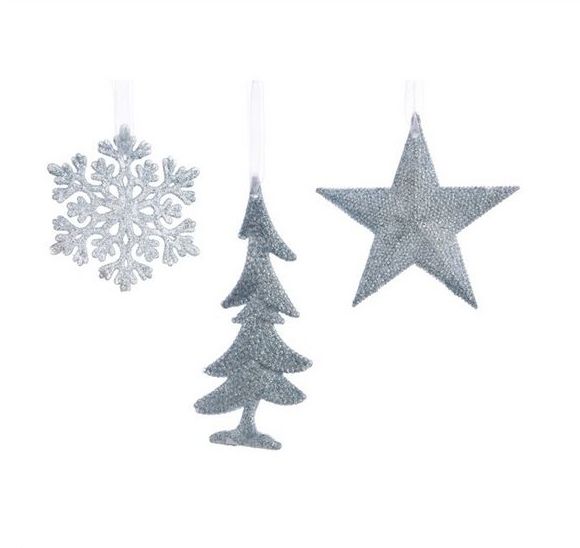 Item 360175 Blue Snowflake/Tree/Star Ornament