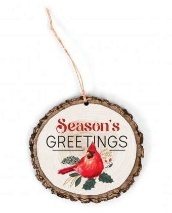 Item 364086 Season's Greetings Cardinal Barky Ornament
