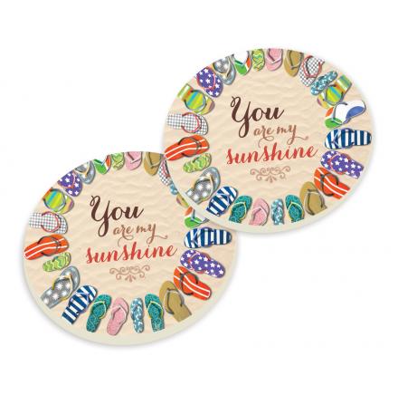 Item 364347 You Are My Sunshine Car Coasters 2 Pack