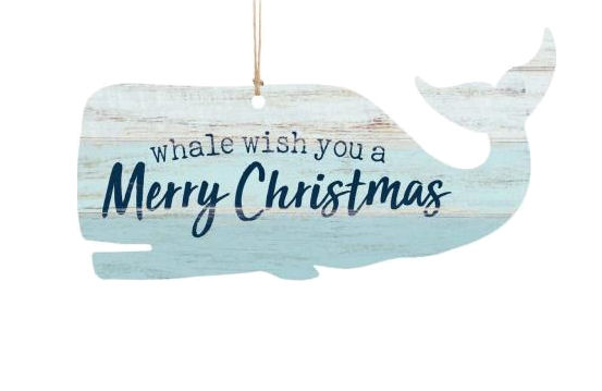 Item 364502 Whale Wish You A Merry Christmas Ornament