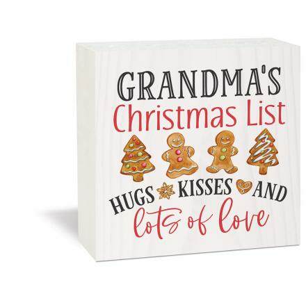 Item 364644 Grandmas Christmas List Sign