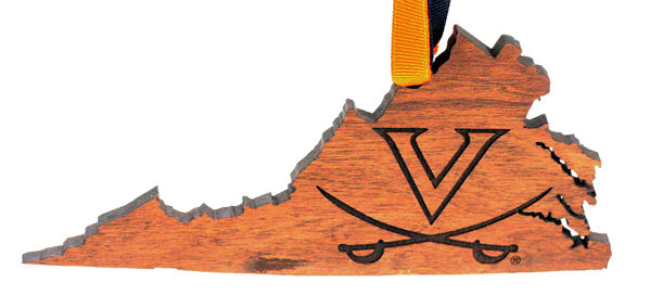 Item 367023 University of Virginia Cavaliers State Map Ornament