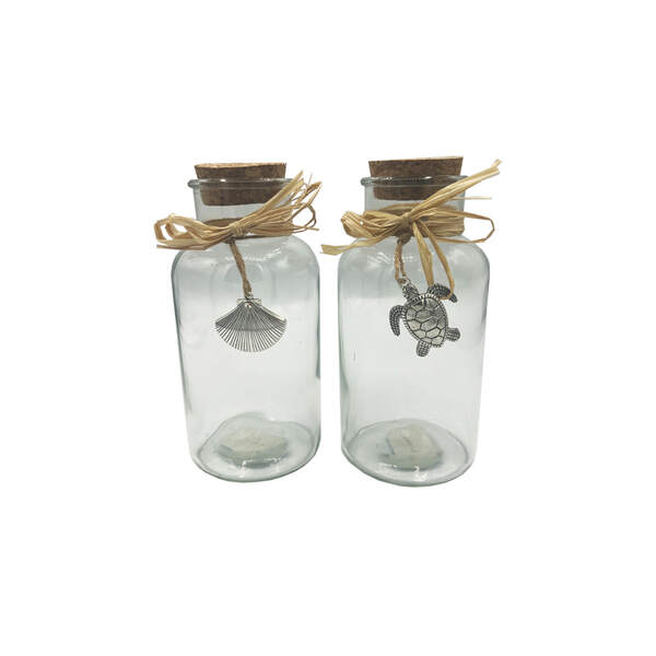Item 396046 Glass Bottle With Dangles