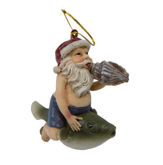 Item 396061 Santa On Fish Ornament
