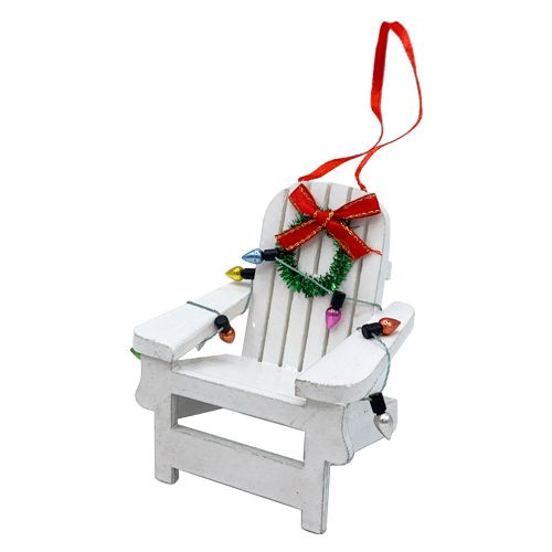 Item 396163 Adirondack Chair With Lights and Wreath Ornament