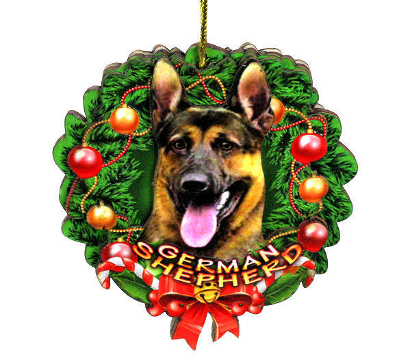 Item 398015 German Shepherd Wreath Ornament