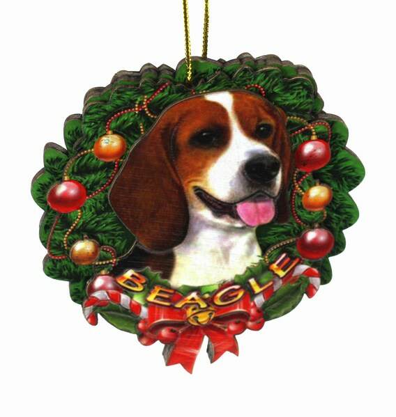 Item 398017 Beagle Wreath Ornament