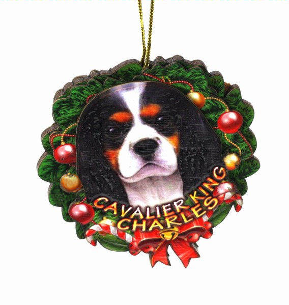 Item 398021 Cavalier King Charles Spaniel Wreath Ornament