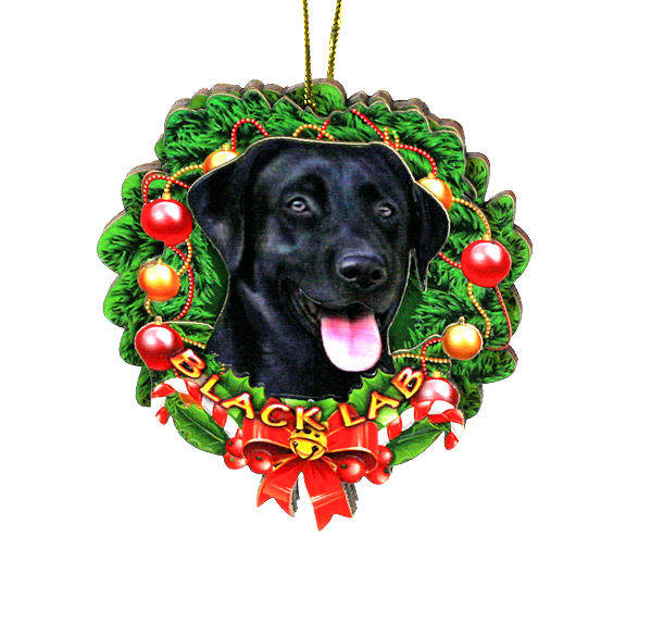 Item 398023 Black Lab Wreath Ornament