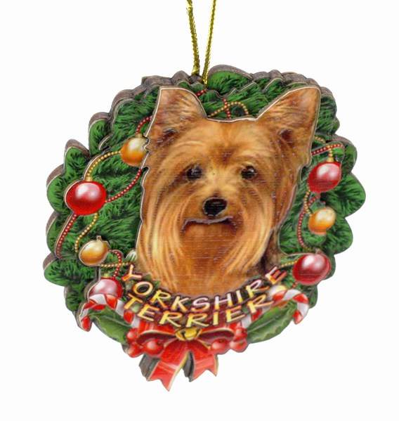 Item 398029 Yorkshire Terrier Wreath Ornament