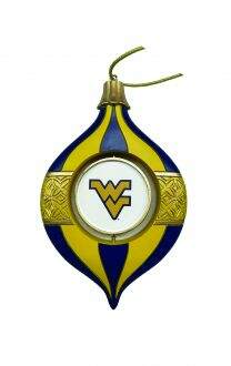 Item 401180 West Virginia Spinning Bulb Ornament