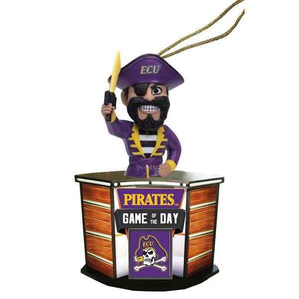 Item 401204 EAST CAROLINA GAME OF THE DAY ORNAMENT