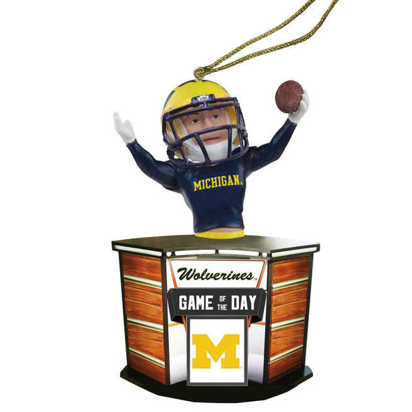 Item 401214 MICHIGAN GAME OF THE DAY ORNAMENT