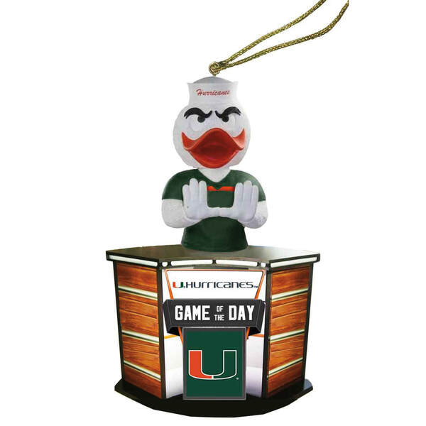 Item 401229 MIAMI GAME OF THE DAY ORNAMENT