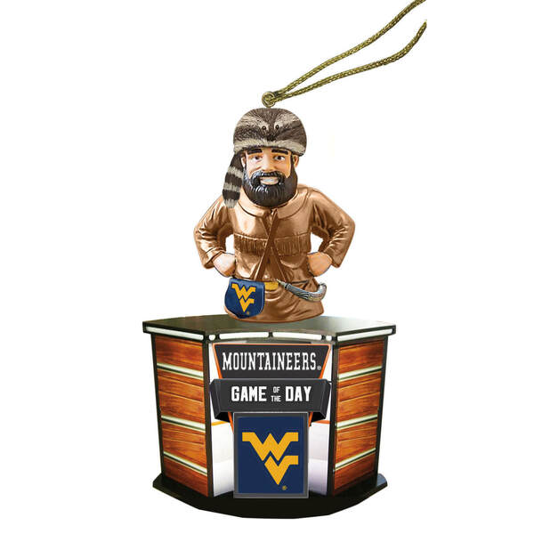 Item 401232 WEST VIRGINIA GAME OF THE DAY ORNAMENT