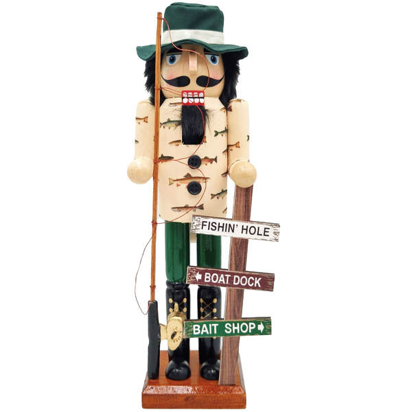 Item 401237 Today Im Fishing Nutcracker