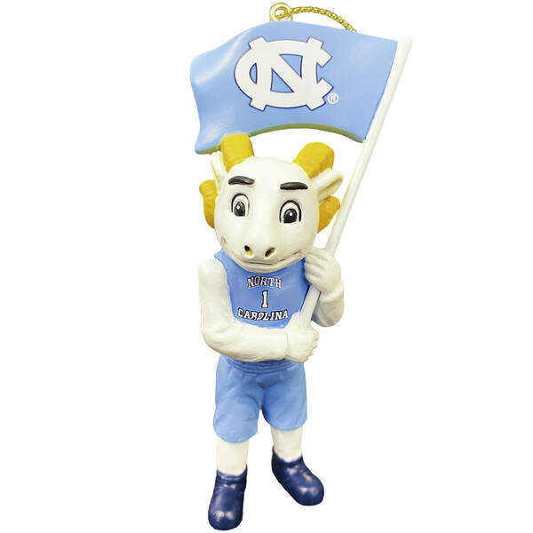 Item 401263 UNC Mascot Flag Ornament
