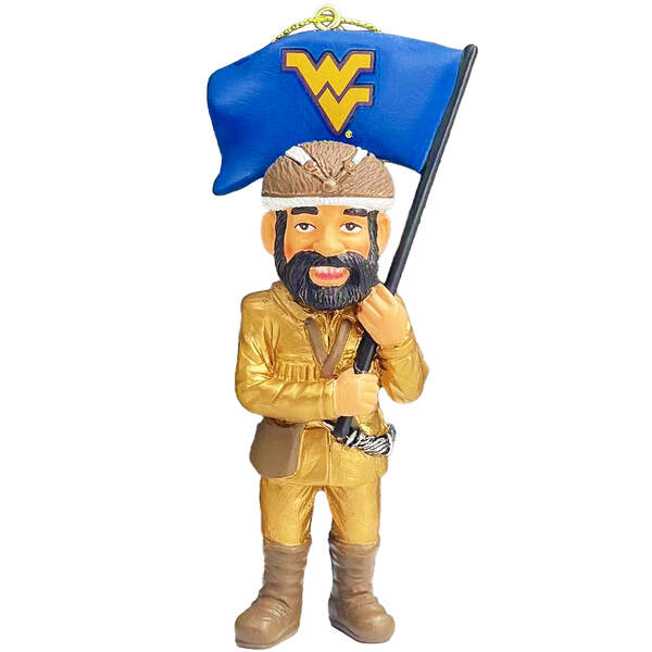 Item 401281 West VA Mascot Flag Ornament