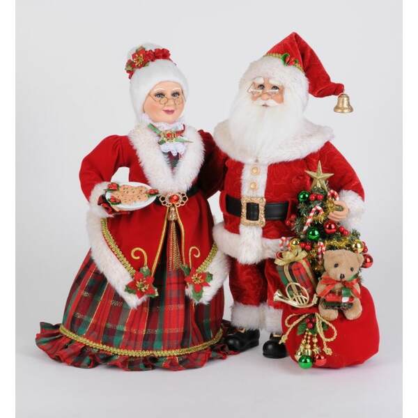 Item 403004 Lighted Santa And Mrs. Claus Bearing Gifts