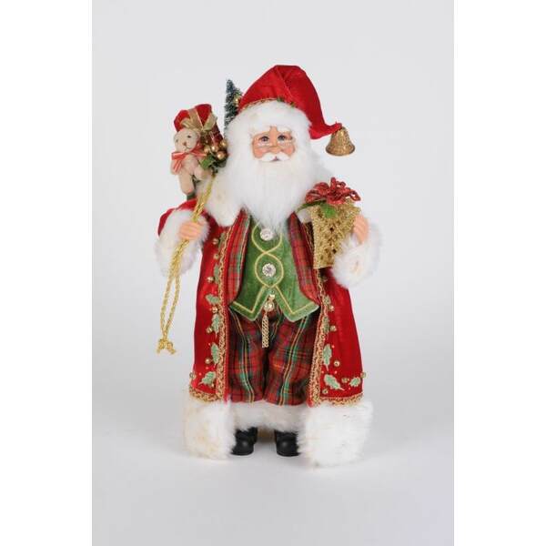 Item 403006 Lighted Traditional Tartan Santa Figure