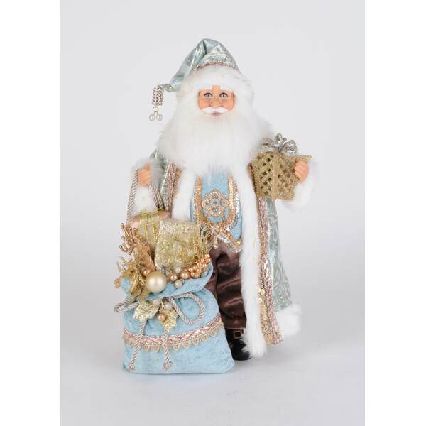 Item 403014 Lighted Blue Elegance Santa