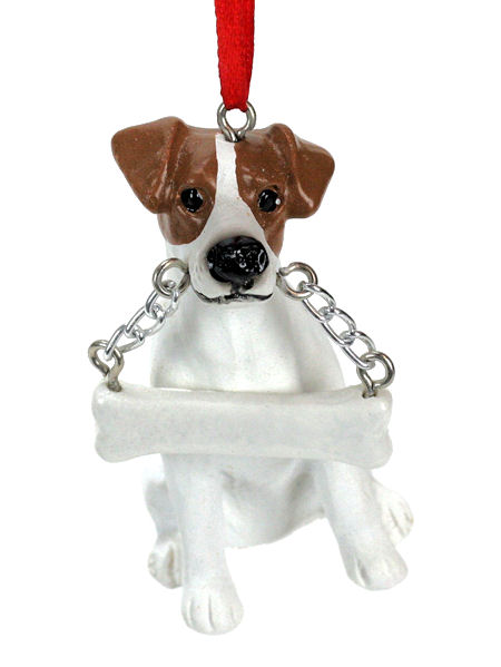 Item 407304 Jack Russell With Bone Ornament