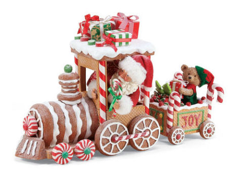 Possible Dreams Gingerbread Train Santa Figure - Item 410215 | The ...