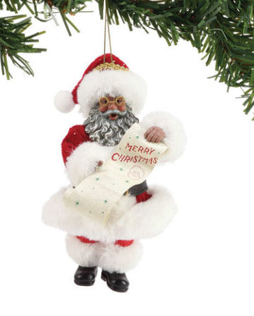 Item 410219 African-American Merry Christmas Ornament
