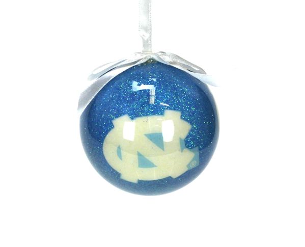 Item 416040 University of North Carolina Tar Heels Glitter Ball Ornament