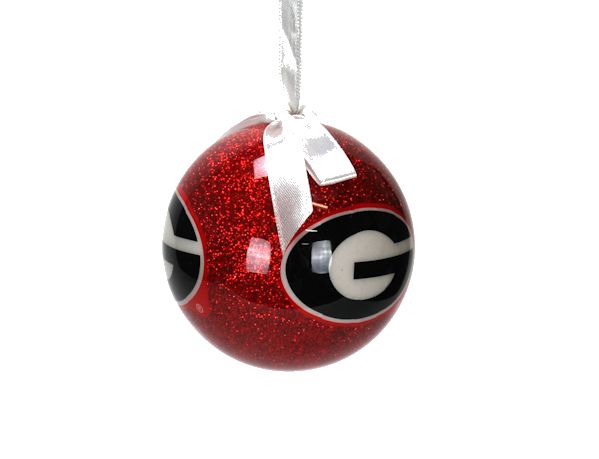 Item 416071 University of Georgia Bulldogs Glitter Ball Ornament