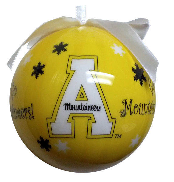 Item 416231 Appalachian State University Mountaineers Snowflake Ball Ornament