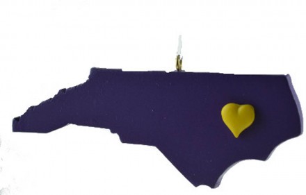 Item 416287 East Carolina University Pirates Greenville Heart Ornament