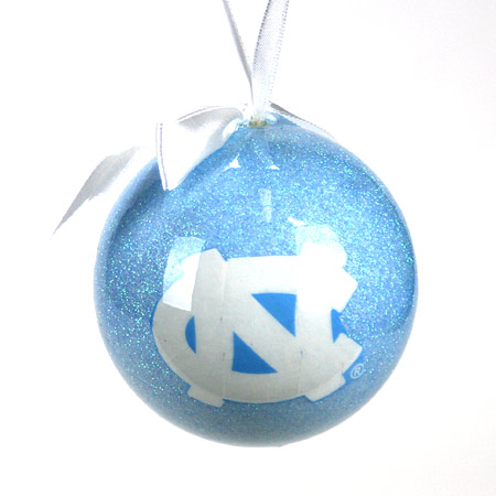 Item 416327 University of North Carolina Tar Heels Glitter Ball Ornament