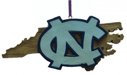 Item 416343 University of North Carolina Tar Heels Map Ornament