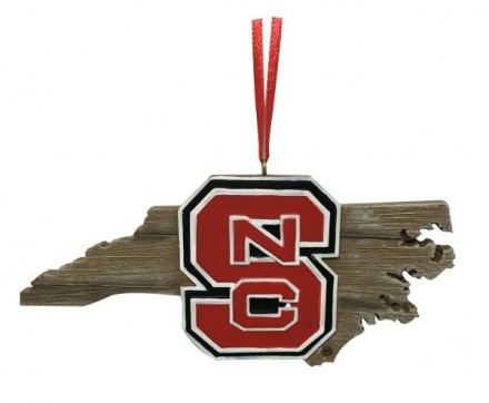 Item 416344 North Carolina State University Wolfpack Map Ornament