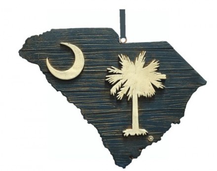 Item 416351 Palmetto Moon South Carolina Map Ornament