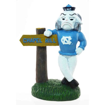 Item 416397 University of North Carolina Tar Heels Mascot With Sign