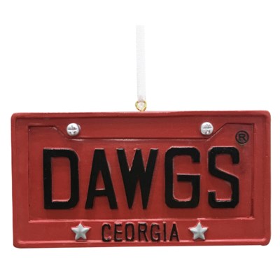 Item 416404 University of Georgia Bulldogs License Plate Ornament