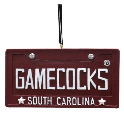 Item 416411 University of South Carolina Gamecocks License Plate Ornament