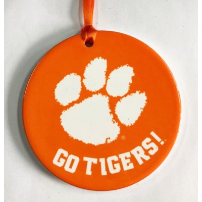 Item 416426 Clemson University Tigers Mascot Disc Ornament