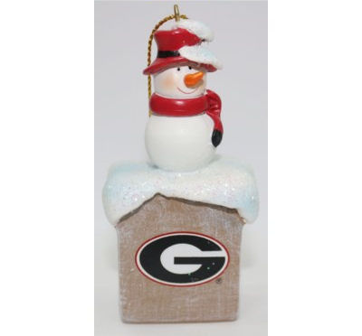 Item 416436 University of Georgia Bulldogs Snowman Ornament