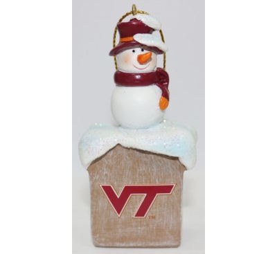 Item 416442 Virginia Tech Hokies Snowman Ornament