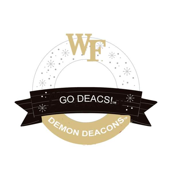 Item 416540 Wake Forest Wreath With Banner Ornament