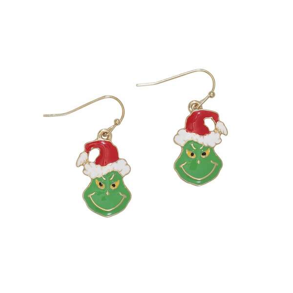 Item 418017 Christmas Grinch Earrings