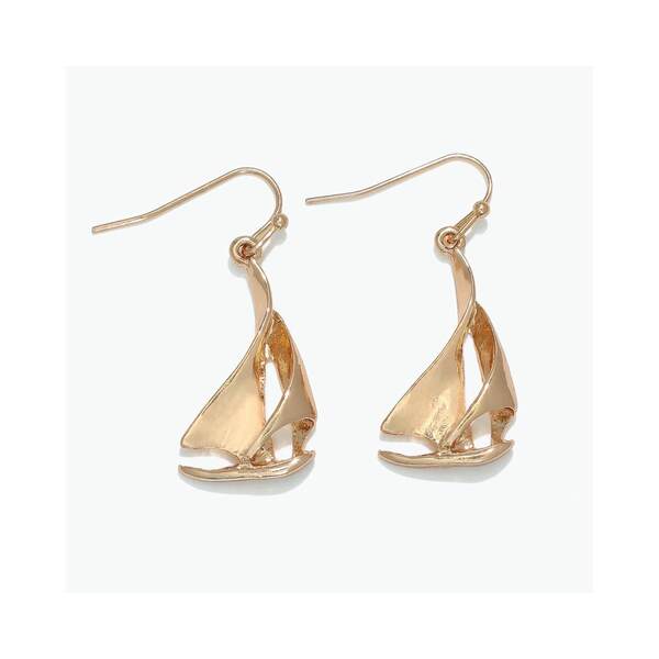 Item 418121 Graceful Gold Sailboat Earrings