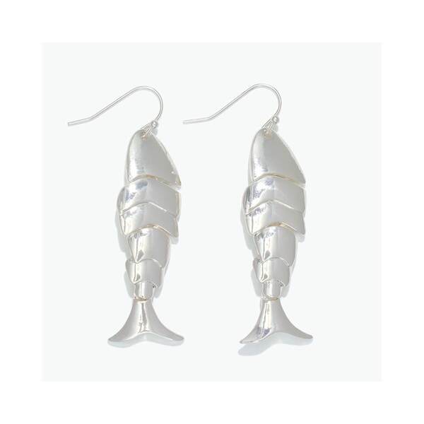 Item 418125 Moveable Silver Fish Earrings